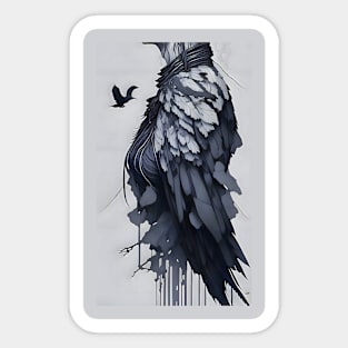 Abstract raven texture background Sticker